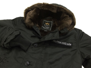 アルファ N-1 デッキジャケット 20551 ALPHA ナイロン素材 フード付き メンズ JKT: アルファインダストリーズ ALPHA  INDUSTRIES