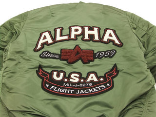 アルファ MA-1 フライトジャケット ALPHA TA0112-003 メンズ MA1